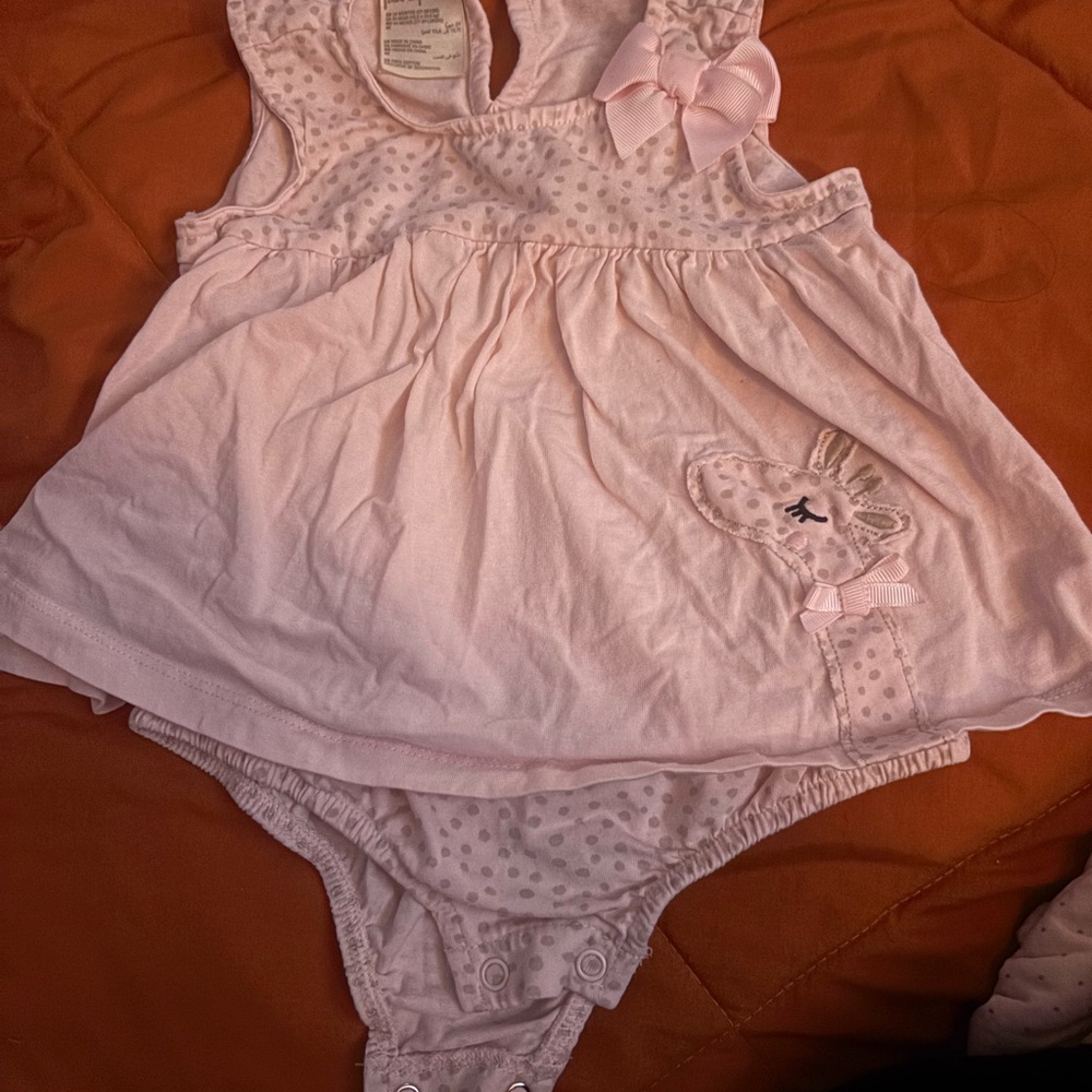 First Impressions Pink Polka Dot Baby Dress